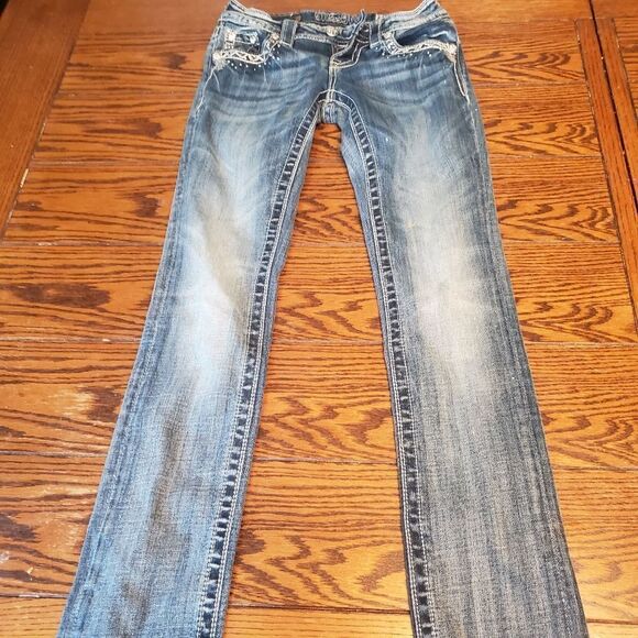 Miss Me blingy straight Jean size 24 - Picture 3 of 6